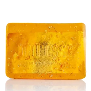 Golden Touch Gold Soap 120 g – with 24-carat gold leaf, facial care soap with stem cells, handmade anti-aging soap, moisturizing and firming