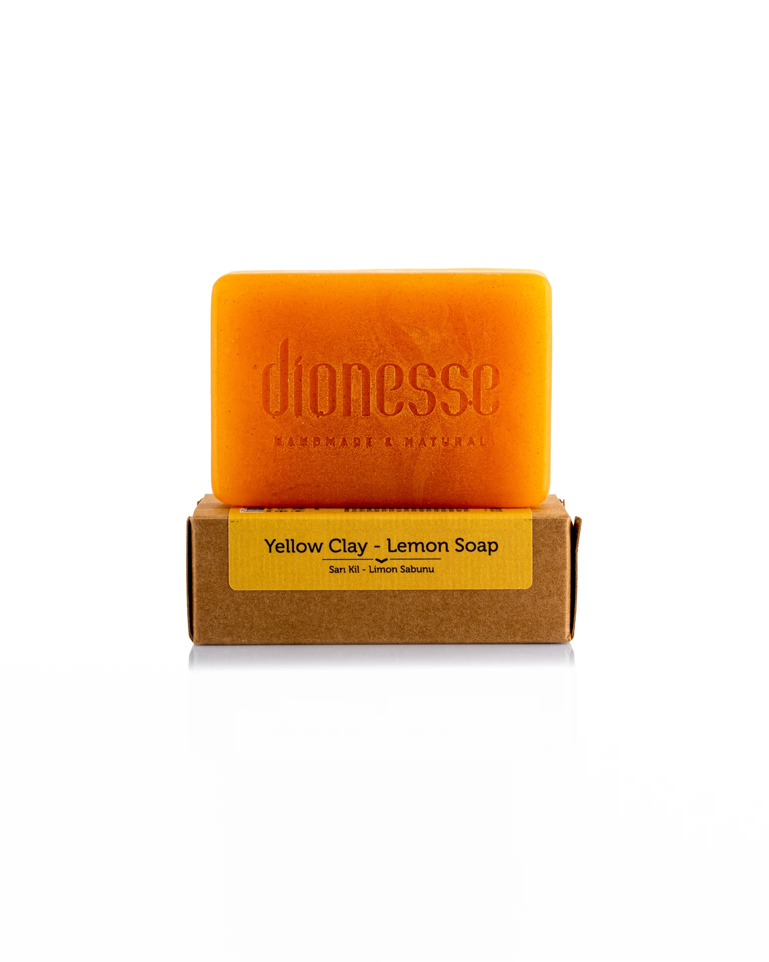 100% Natural Lemon Oil Yellow Clay Soap 120g | Suitable for All Skin Types, Sebum Balancing and Skin Renewal 100% Natural Soap