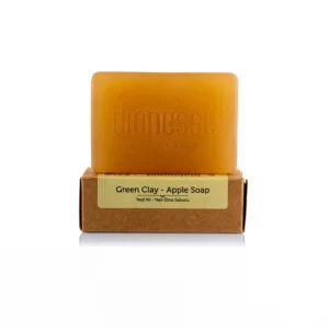 100% Natural Green Clay Soap with Apple Peel Oil 120g | Natural Clay Soap for Oily and Acne-Prone Skin